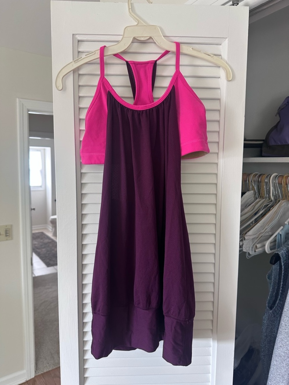 lululemon athletica Purple and Hot Pink Racerback Tank